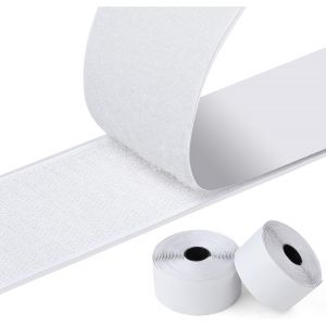 Scratch Autocollant Double Face Extra Fort,Bande Scratch Adhésif Bande Agrippantes Adhésives Autocollant,Adhésives puissant Hook Loop Rubans pour Ménage,Bricolage Et l'artisanat,50mmx5m - Neuf