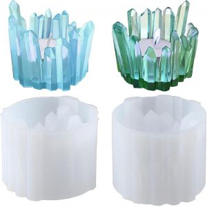 KALANKA-Lot de 2 bougeoirs en résine pour bougeoirs, loisirs créatifs, décoration de la maison - Neuf