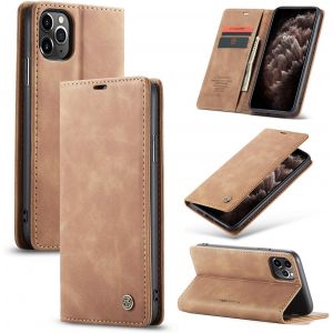 Maa-Coque Iphone 11 Pro Housse Antichoc En Cuir Pu Premium Fentes Cartes Etui Pochette De Portefeuille Avec Fonction Support Case À Rabat Pour Iphone 11 Pro - Brun - Neuf