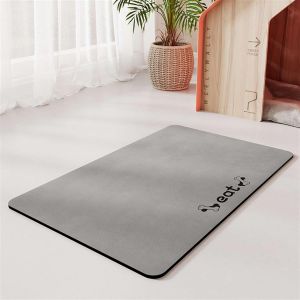 Tapis Gamelle Absorbant Pour Chien,Napperon De Bol Pour Chats En Diatomées Pour Nourriture Et Eau,Coussin Lavable Antidérapant,45x60cm.[X82] - Neuf