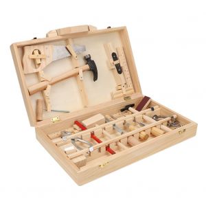 Valise En Bois Pour Enfants, Kit D'outils De Reparation Simules, Jeu De Role - Neuf
