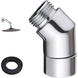 Lkjkj-Adaptateur De Douchette À Main 135 Degrés,Coude De Pommeau De Douche,Coude Pour Douchette En Cuivre,Adaptateur De Douche À Effet Pluie Coudé,Connecter À Bras De Douche Connecteur - Neuf