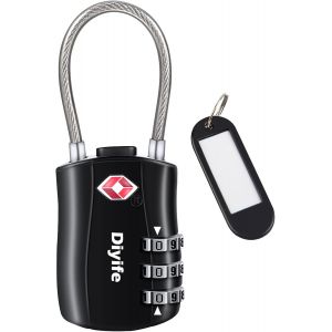 KALANKA-Serrures &agrave; Bagages TSA, Cadenas de S&eacute;curit&eacute; &agrave; 3 Chiffres, Cadenas &agrave; Combinaison, 1 Pack Code de Verrouillage pour Les Valises de Voyage Valise Sac de Bagages etc. - Neuf