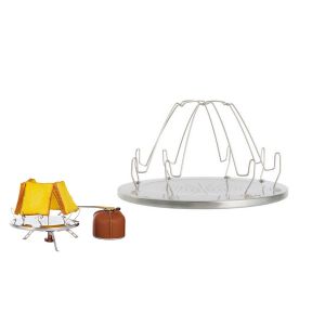 Grille-pain de camping 4 tranches pour r&eacute;chauds &agrave; gaz, barbecue ext&eacute;rieur, porte-pain en acier inoxydable - Neuf