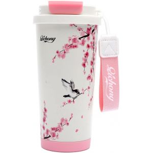 Kalanka-Tasse Thermos, Gobelet Isotherme 520ml, Mug De Voyage En Acier Inoxydable, &iquest;&iquest;Tanche Et Anti-Fuite, Double Paroi, Compatible Lave-Vaisselle, Thermos Caf&iquest;&iquest; Avec Paille R&iquest;&iquest;Tractable - Neuf