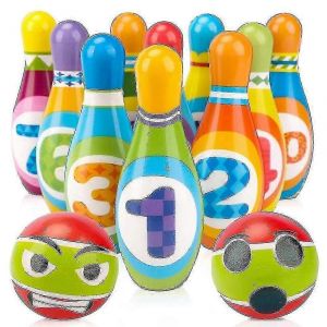 Jeu de quilles pour enfants de 2, 3 et 4 ans, cadeau pour garçons et filles, jouets pour enfants de 2 à 6 ans, jouet d'extérieur pour enfants de 1 à 3 ans, jouet d'apprentissage pour enfants de 2 ans, jouet de jardin Tw - Neuf