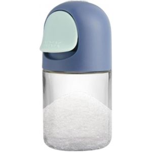 Salière À Poussoir Avec Couvercle, Réservoir De Sel Rechargeable Pour Comptoir De Cuisine Ou Assaisonnement D'épices De Voyage - Neuf
