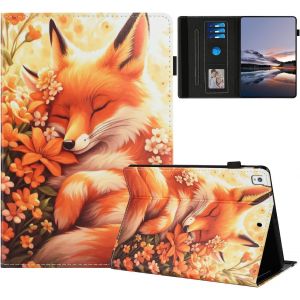 Tablette Coque Pour Samsung Galaxy Tab A7 Lite 8.7"" 2021 Sm-T220 T225 Coque Housse Pu Cuir Flip Support Protection Peint Motif &Eacute;tuis Samsung Galaxy Tab A7 Lite Etui,Le Renard Qui D[Coq9123209] - Neuf