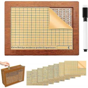 Tirelire En Bois,Tirelire Avec Compteur,Numérique Tirelire,Tirelire En Bois Pour Enfants Avec Marqueur,Tirelire,Pour Aider Les Enfants À Commencer À Economiser.(5000).[Q300] - Neuf