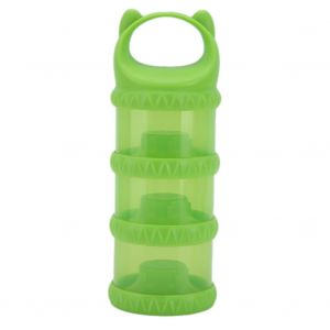 Boite De Rangement Portable A Trois Niveaux Pour Lait En Poudre Pour Bebe, Contenant Vert - Neuf