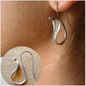 Kal-Boucles D'oreilles Punk Serpent Boucles D'oreilles Serpent Boucles D'oreilles Argent Vip&egrave;re Boucles D'oreilles Gothiques Boucles D'oreilles Serpent Boucles D'oreilles R&eacute;tro Cobra Bijoux Pour - Neuf