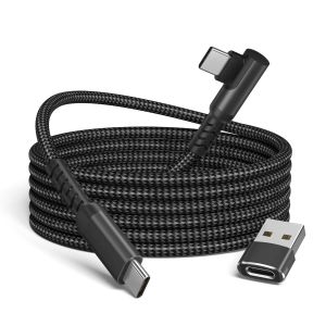 wwp-Câble Chargeur pour Samsung S24 A55,USB C vers USB C 100W à Angle Droit avec Adaptateur USB 2M,Type C Câble PD Charge Rapide pour Galaxy S23 S22 Ultra A54 A53,A73 A72,Z Flip Fold 4 5 6,Tab S8 S9 - Neuf
