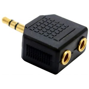 Adaptateur De Prise Jack 3,5 Mm St&eacute;r&eacute;o &Agrave; Double Prise Jack 3,5 Mm St&eacute;r&eacute;o - Neuf