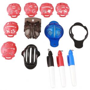 202412pcs Golf Ball Marker Kit D'alignement 6 Ball Liner Template 3 Ball Line Liner 3 Ball Marker Pen Ball Non Inclus - Neuf