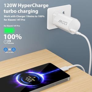 120w Chargeur Rapide Avec C&acirc;ble Usb C 1m Pour Xiaomi Redmi Note 14 11 12 Pro+ 5g 13t 12t 11t Black Shark 5 4 Poco F4 Gt F6,Chargeur Turbo Pour Xiaomi 15 14 Ultra Poco F6 F7 X7 Pro Redmi Note 14s - Neuf