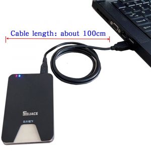 Lecteur de carte à puce USB pour carte bancaire IC/ID lecteur de carte EMV pour Windows 8 10 USB-CCID ISO 7816 lecteur électronique Dni carte d'identité espagnole--Cable length 100cm - Neuf
