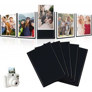 Lot De 20 Cadres Photo Magnétique Pour Réfrigérateur Noir 9.5 X 6.5 Cm,Mini Cadres Photo Magnétiques Pour Films Polaroid Instax Mini,Photos Et Cartes Postales - Neuf