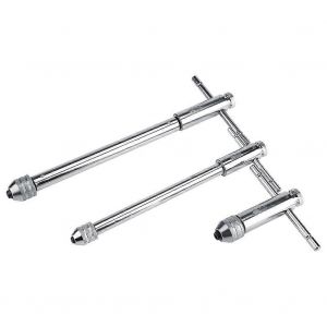 Porte-taraud &agrave; cliquet avec poign&eacute;e en T, cl&eacute; &agrave; cliquet r&eacute;glable avec poign&eacute;e en T pour tarauds M3-M8 et M5-M12 - Neuf