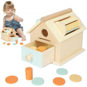 Jouet Montessori,Jouets Montessori en Bois,Jouet Enfant Montessori 1-5 Ans Gar&ccedil;on Fille,No&euml;l Cadeaux Enfants d'anniversaire (5 en 1) - Neuf