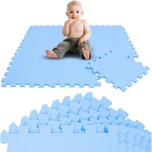 9 Pi&egrave;ces Tapis De Sol B&eacute;b&eacute; D&egrave;s Le Premier Mois - 30x30 Cm Dalles En Mousse Eva - Surface De Jeu Douce Pour L'&eacute;veil - Carr&eacute;s Puzzle Antid&eacute;rapants - Rev&ecirc;tement Pour La Chambre Des Petits - Neuf