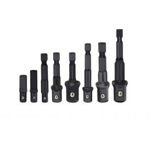 Ensemble de 8 adaptateurs de douilles &agrave; tige hexagonale pour perceuse et cl&eacute; - Neuf