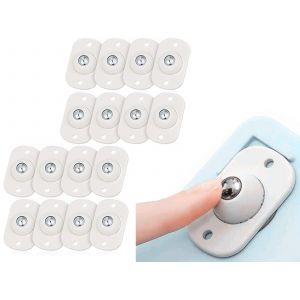 16 roulettes pivotantes auto-adh&eacute;sives pour un d&eacute;placement facile - Neuf