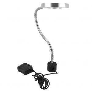 HJLIAN Lampe de travail a LED a base magnetique et col de cygne reglable, 8 W, prise US (blanche), 110-220 V - Neuf
