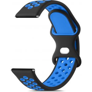 Watch Strap 22mm 20mm Men Women New Waterproof Silicone Strap 22mm 20mm Smartwatch Accessories Two Colors Breathable Wristbands For Men Women - Neuf