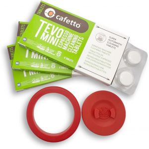CMWS-Kit d'entretien pour machines à expreso Breville, Sage, Solis 54 mm, joint Cafelat, disque aveugle et 3 x Tevo Mini 8 tablettes de nettoyage - Neuf