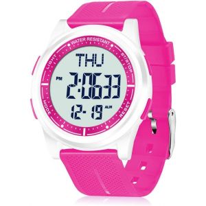 Montre Digitale &Eacute;tanche Hommes Femmes Avec Chronom&egrave;tre Compte &Agrave; Rebours Alarme Format 12/24 Heures,Montre Sport Ultra-L&eacute;ger Avec Affichage Grand Angle.[J68] - Neuf