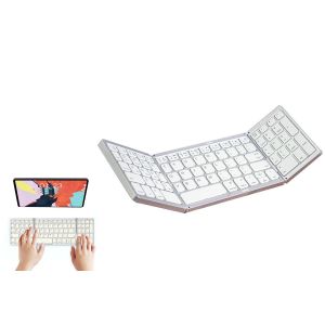 Clavier de voyage pliable Bluetooth avec pav&eacute; num&eacute;rique pour iOS, Android, Windows et Mac - Neuf