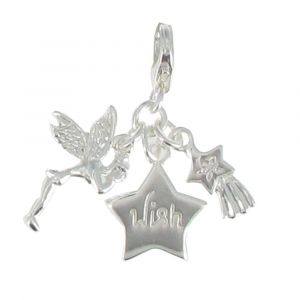 Les Poulettes Bijoux - Charms Argent F&eacute;e Des Etoiles - Neuf