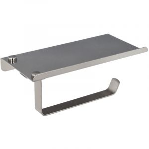 Maurer - Portarrollos Con Estante Para Moviles Autoadhesivo / Tornillos. Color Inox - Neuf