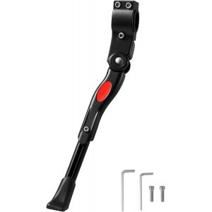 Béquilles De Vélo Réglable En Alliage D'aluminium,Hauteur Avec Pied En Caoutchouc Antidérapant,Béquille Velo Laterale,Support Pour Vélos 24-27 Pouces, Bmx, Vtt, 700c-Noir - Neuf