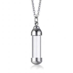 Collier De Fiole De Sang Crémation Urne Collier Cendres Porte-Tube Collier Pendentif - Neuf