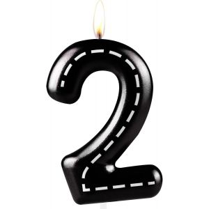 Bougie d'anniversaire en forme de voiture de course métallique-Décoration de gâteau pour enfants-Cadeau unique pour les amateurs de voitures de course - Neuf