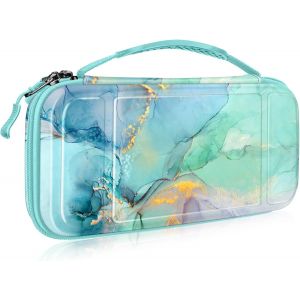 Eryi-Etui Pour Nintendo Switch / Switch Modèle Oled - Sacoche Rangement Zippée Anti-Choc Housse De Transport En Eva, Sacoche Voyage Console Avec 10 Emplacements Cartes De Jeu, - Neuf