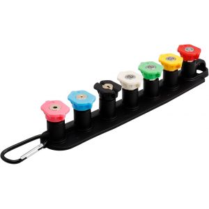 MEVRONISSHOP-Ensemble D'embouts Pour Nettoyeur Haute Pression avec Porte-buse, 7 Embouts de Buse, Connexion Rapide 1/4 - Neuf