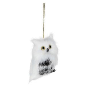 2025 Petit Faux Hibou en Peluche dans le Sac Rouge avec de la Ficelle pour Arbre de No&euml;l D&eacute;coration - Neuf