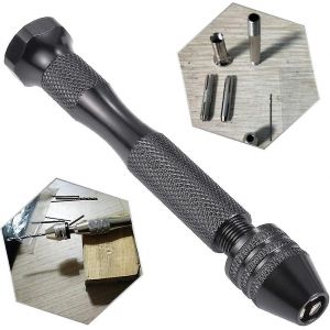 Mini perceuse &agrave; main avec jeu de 10 forets h&eacute;lico&iuml;daux - Neuf