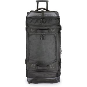 Sac de Voyage à Roulettes 87 l,Léger et Durable en Tissu Indéchirable,Grande Capacité avec Manche Télescopique,Idéal pour les Voyages,le Travail et les Loisirs,Noir - Neuf