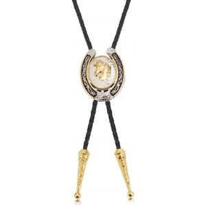 Trahoo-Bolo Tie Cowboy Cravate Western Cuir Cravate De Mariage Turquoise Bolo Tie Collier Vintage Pendentif Costume Accessoires Pour Chemise, Costume, Vêtements De Loisirs - Neuf