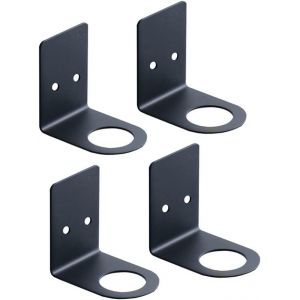 Distributeur de savon mural, support de pompe à main, support de rangement mural pour lotion, 4 pièces, noir, 2,7 cm - Neuf