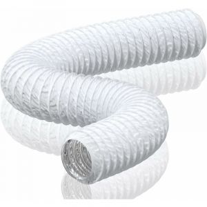 Tuyau d'Evacuation de 125mm en PVC Aluminium Gaine de Ventilation pour Extracteur d'Air, Climatisation, Seche-linge, hotte (5m de longueur) goodnice - Neuf