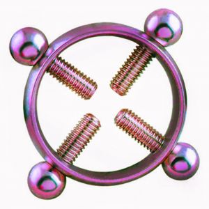 Anneau De Protection De Mamelon Perce A Vis Circulaire R00346 Colore - Neuf