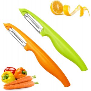 Éplucheur Professionnel Pour Légumes, Pommes De Terre, Pommes De Terre, Avec Lame Dentelée En Acier Inoxydable Et Manche Ergonomique Antidérapant Pour Légumes, Carottes, Tomates - Neuf
