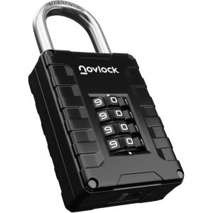 Cadenas &agrave; Code 4 Chiffres &iquest; Haute R&eacute;sistance &iquest; Pour Casiers de Gym, &Eacute;cole, Travail, Armoires, Bo&icirc;tes, Portails, Cl&ocirc;tures &iquest; 1 Pi&egrave;ce, Noir - Neuf