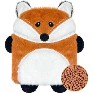 JGD-Bouillotte Micro-Onde Peluche, Coussin Chauffant Micro Onde, Coussin Chauffant Enfant, Bouillotte Regles Douloureuses Pour Femme, Bouillottes Bebe Anti Colique, Pour La Douleur Musculaire&iquest;(renard - Neuf