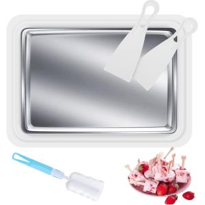 lbgwp60-Machine À Crème Glacée Instantanée ¿ Machine À Rouleaux De Crème Glacée Instantanée Avec 2 Grattoirs, Machine À Crème Glacée Roulée, Moule À Crème Glacée, Moule À Gelato Instantané Pour Crème - Neuf