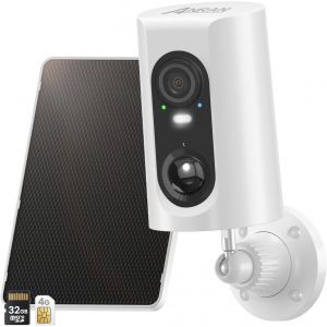 ChenQuanSarl-[2025 Neuf] 4G Lte Caméra De Surveillance Extérieure Avec Carte Sim Et 32 Go Carte Sd , 2K Solaire Caméra Sans Fil, Détection De Mouvement Pir, Vision Nocturne Couleur, Audio Bidirection - Neuf